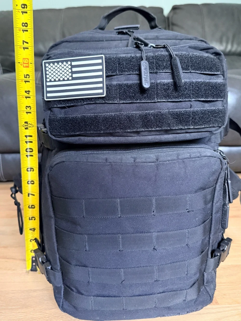 Wolfpak 45L Alpha Black Tactical Backpack Meal Management